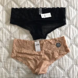 Two pair of Aerie cheeky lace underwear